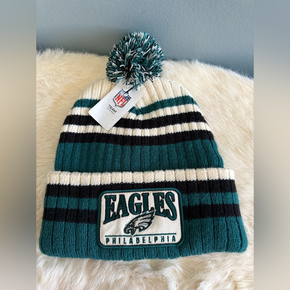 NFL Team Apparel Philadelphia Eagles Streak Knit Beanie - Picture 1 of 9